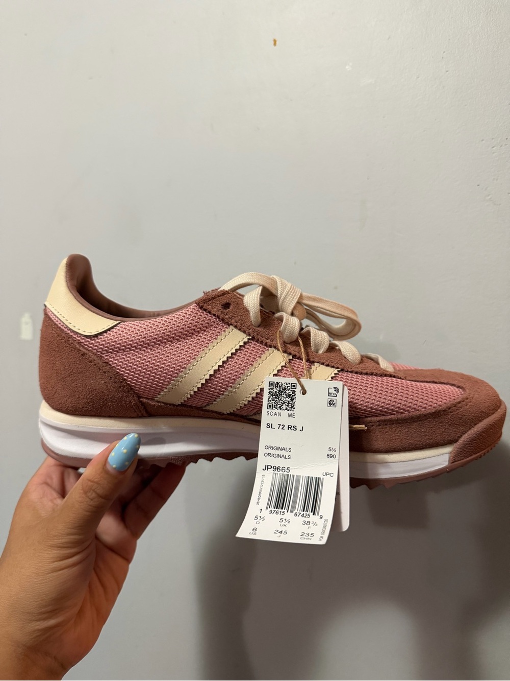 adidas SL 72 RS J Women's Sneaker - Dusty Pink & Cream